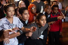 Junior agent holds back audience in the Digital Ghost Hunt