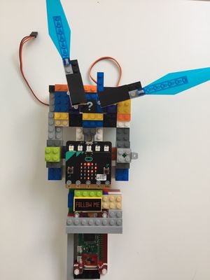 An early prototype of the SEEK detector build with LEGO bricks.