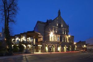 An external shot of the York Theatre Royal, taken at night